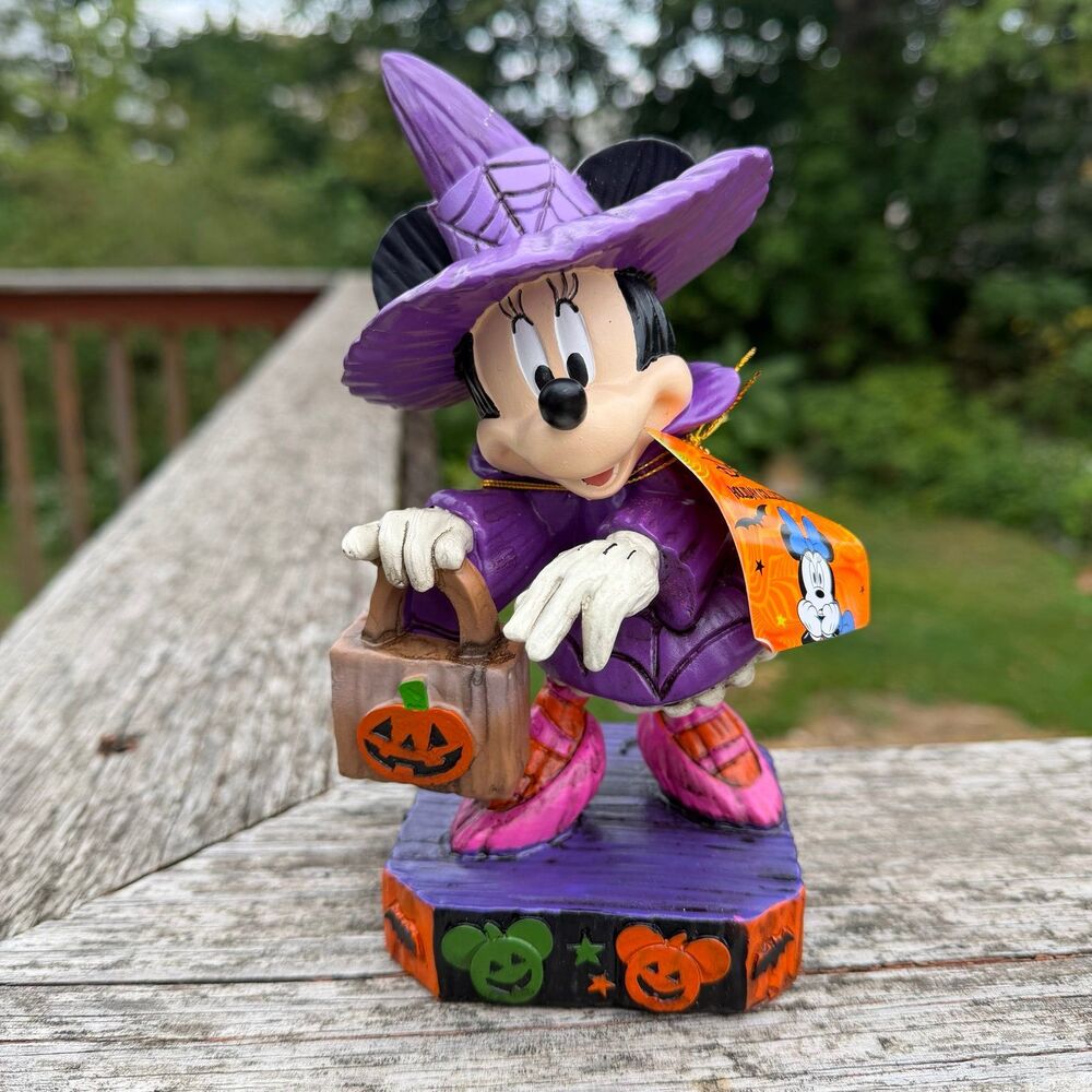 NEW Disney Minnie Mouse Halloween Witch Figurine 7”